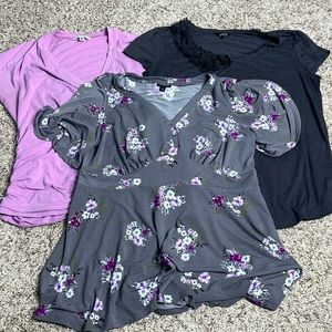 3 pack bundle womens blouses size XL